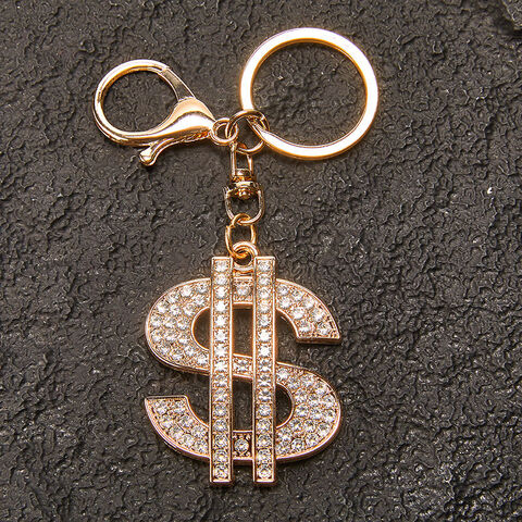Llavero de Metal con Diseño de Símbolo de Moneda de Dólar de Estados Unidos