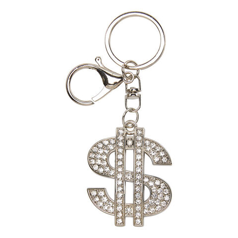 Llavero de Metal con Diseño de Símbolo de Moneda de Dólar de Estados Unidos