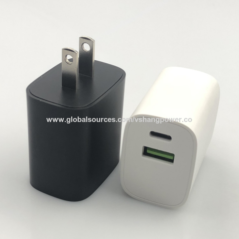 Fabrik preis UK US AU EU Stecker Dual Port Schnell ladegerät PD20W Typ C USB Schnell ladegerät für Handys