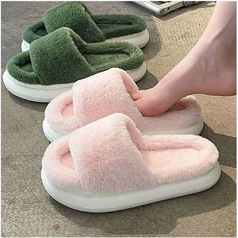 Pantoufles d'Intérieur Mignonnes en Lin pour Femmes