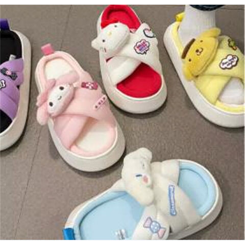 Pantoufles d'Intérieur Mignonnes en Lin pour Quatre Saisons