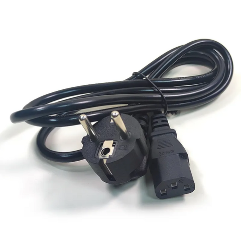 Cable de Alimentación Europeo Negro de Alta Calidad con Cobre de 1.5M/1.8M para Ordenador Portátil y de Escritorio, Cable de Corriente C13 C7 C5