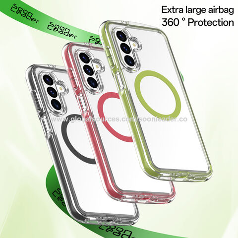 Soonleader Coque de Téléphone Transparente Antichoc avec Airbag pour Samsung A26, Housse avec Forte Attraction Magnétique