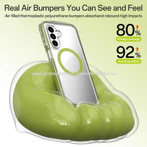 Soonleader Coque de Téléphone Transparente Antichoc avec Airbag pour Samsung A26, Housse avec Forte Attraction Magnétique