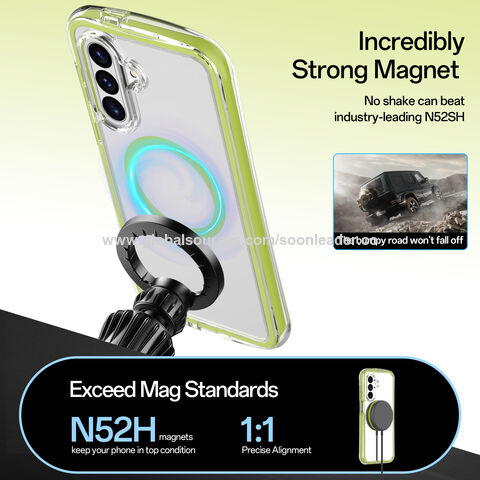 Soonleader Coque de Téléphone Transparente Antichoc avec Airbag pour Samsung A26, Housse avec Forte Attraction Magnétique