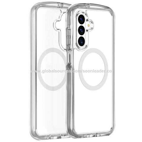 Soonleader Coque de Téléphone Transparente Antichoc avec Airbag pour Samsung A26, Housse avec Forte Attraction Magnétique