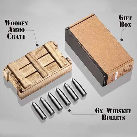 Getränke-Box-Set mit Stahl-Whisky-Kühlsteinen