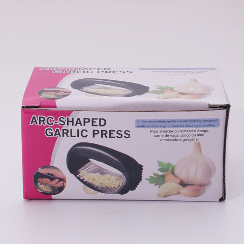 Espremedor de Alho de Aço para Cozinha - Prensa de Metal para Gengibre