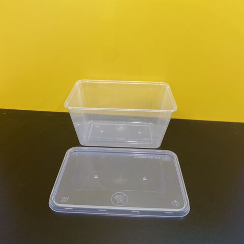 Promoción 2026 Mejor Calidad Bajo Precio Contenedor de Plástico Transparente Rectangular Desechable de 550/750ml para Alimentos con Tapas