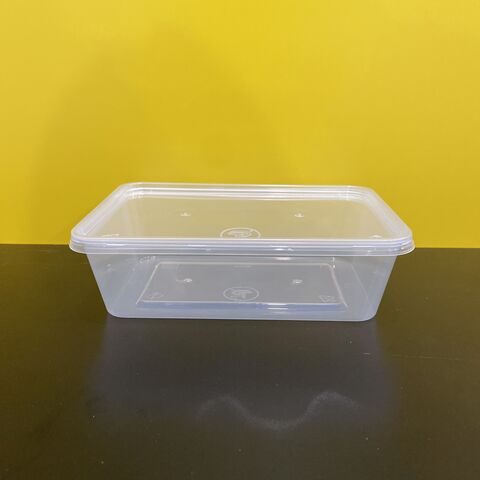 Promoción 2026 Mejor Calidad Bajo Precio Contenedor de Plástico Transparente Rectangular Desechable de 550/750ml para Alimentos con Tapas