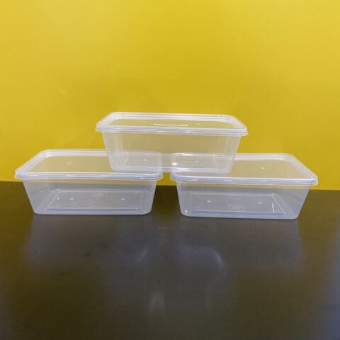 Promoción 2026 Mejor Calidad Bajo Precio Contenedor de Plástico Transparente Rectangular Desechable de 550/750ml para Alimentos con Tapas