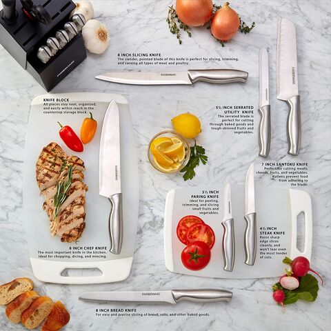 Juegos de cuchillos de cocina de acero inoxidable
