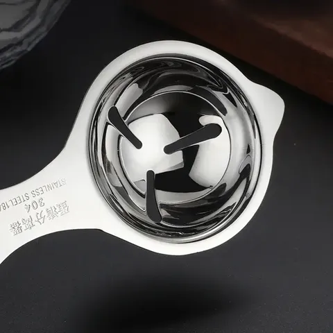 Separador de Claras de Huevo con Embudo y Cuchara de Acero Inoxidable 304 - Utensilio de Cocina Profesional