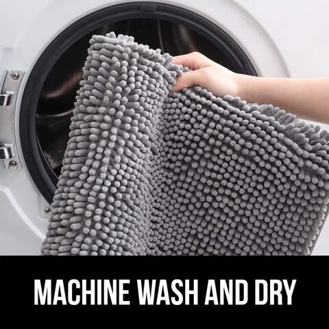 Absorbierende, rutschfeste, kundenspezifische Fußmatten, waschbare Chenille-Hundematte für Schmutz