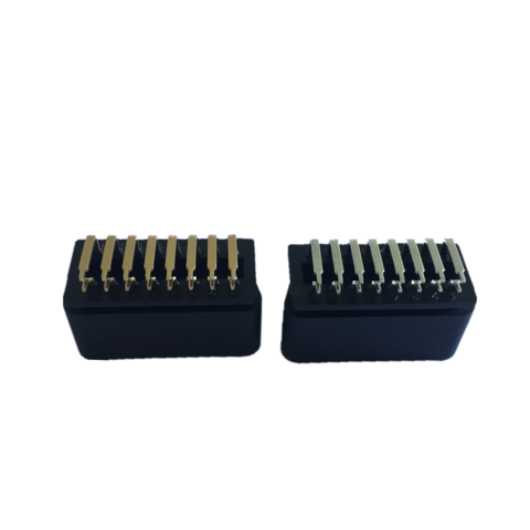 Conector OBD2 de 16 pines macho, chapado en oro, ángulo recto de 90 grados, enchufe OBD para automóvil y camión