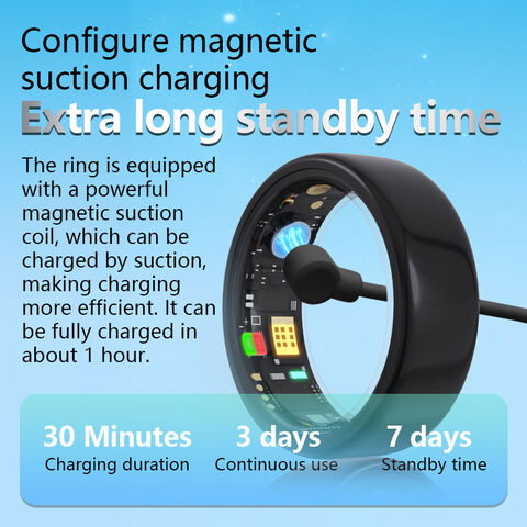 Moule privé CE ROHS FCC NYJ01 Bague intelligente étanche 5ATM Modes sportifs multiples Bague intelligente pour le sport