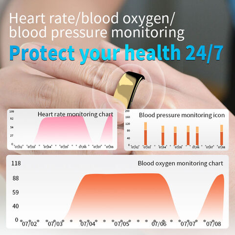 Moule privé CE ROHS FCC NYJ01 Bague intelligente étanche 5ATM Modes sportifs multiples Bague intelligente pour le sport