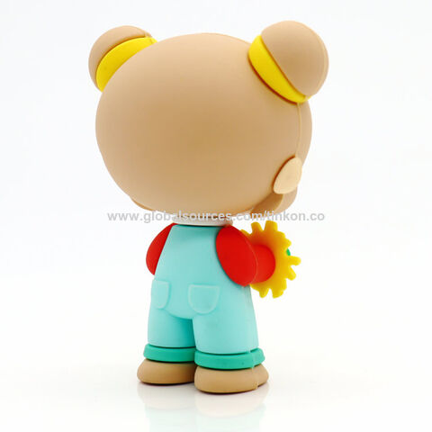 Figurines de filles d'anime mignonnes de dessin animé en caoutchouc PVC souple 3D personnalisées Figurines de filles d'anime en caoutchouc
