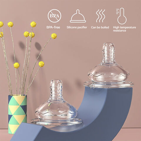 Bico de Silicone Macio e Largo para Mamadeira - Chupeta para Bebê