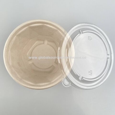 Tigela Descartável de Bagaço para Alimentos, Embalagem Ecológica, Saladeira Biodegradável de 850ml para Restaurante - Ideal para B2B