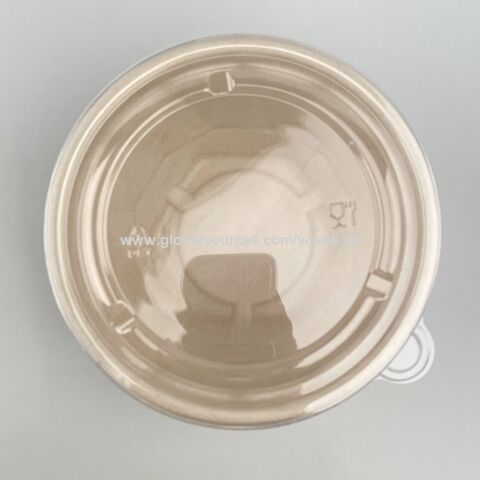 Tigela Descartável de Bagaço para Alimentos, Embalagem Ecológica, Saladeira Biodegradável de 850ml para Restaurante - Ideal para B2B