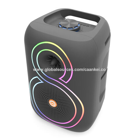 CAANKEI Altavoz Inalámbrico Bluetooth 5.3 con Luz LED RGB de 12W al por mayor para Fiestas en Casa, Altavoz de Enlace Dual TWS