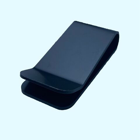 Clip de metal plegable personalizado, piezas de doblado industrial con recubrimiento en polvo y pintura para clip de dinero, clip de cinturón, estampado