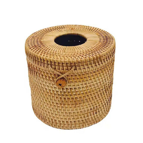 Caixas de lenços de vime trançado à mão por atacado do Vietname para varejistas de decoração para casa