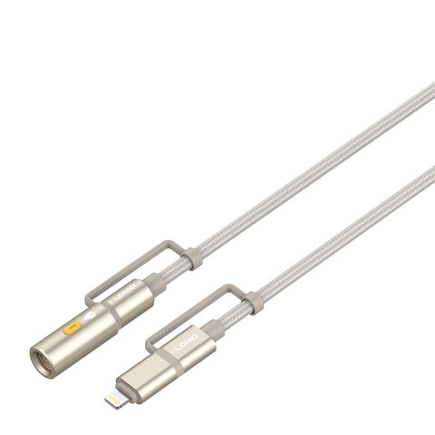 LDNIO LC20 3 in 1 Lighting/USB-C to USB/C with Cigarette lighter fast charging for mobile phone