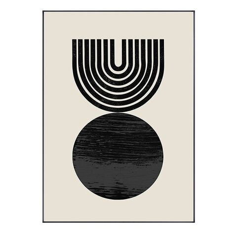 Ensemble de 3 Pièces d'Art Mural Minimaliste Bohème, Art Ligne du Milieu du Siècle, Cercles Géométriques, Impressions Bohèmes, Tableaux d'Art Abstrait Esthétiques, Moderne