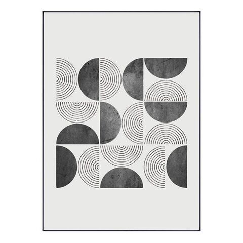 Ensemble de 3 Pièces d'Art Mural Minimaliste Bohème, Art Ligne du Milieu du Siècle, Cercles Géométriques, Impressions Bohèmes, Tableaux d'Art Abstrait Esthétiques, Moderne