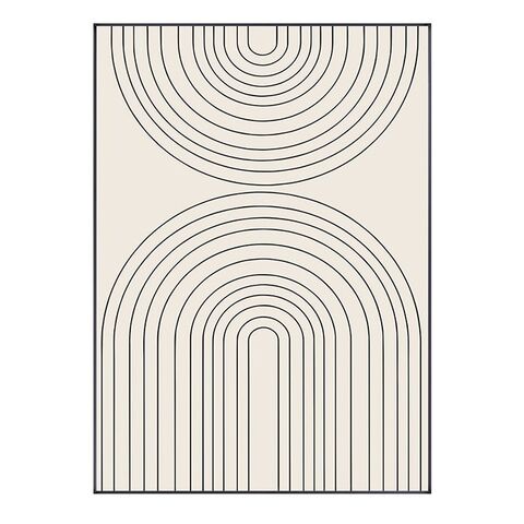 Ensemble de 3 Pièces d'Art Mural Minimaliste Bohème, Art Ligne du Milieu du Siècle, Cercles Géométriques, Impressions Bohèmes, Tableaux d'Art Abstrait Esthétiques, Moderne