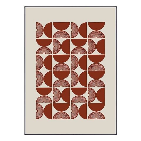 Ensemble de 3 Pièces d'Art Mural Minimaliste Bohème, Art Ligne du Milieu du Siècle, Cercles Géométriques, Impressions Bohèmes, Tableaux d'Art Abstrait Esthétiques, Moderne