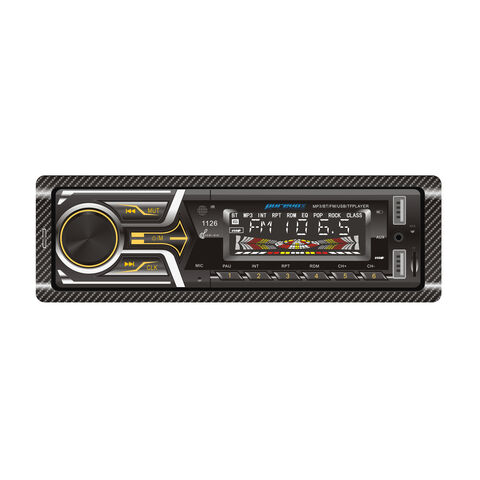 Solo DIN coche estéreo Reproductores MP3 con luz RGB Bluetooth USB conexión de tarjeta SD 12V Radios sintonizador