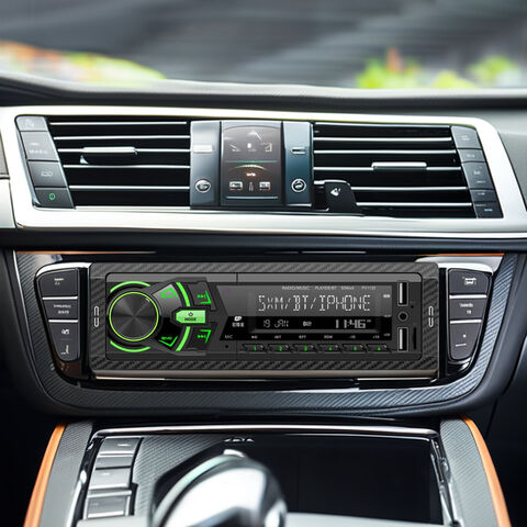 Solo DIN coche estéreo Reproductores MP3 con luz RGB Bluetooth USB conexión de tarjeta SD 12V Radios sintonizador