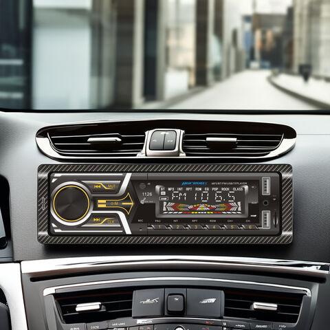 Solo DIN coche estéreo Reproductores MP3 con luz RGB Bluetooth USB conexión de tarjeta SD 12V Radios sintonizador
