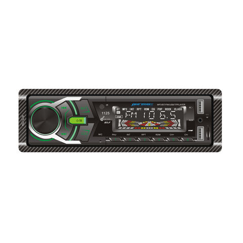 Solo DIN coche estéreo Reproductores MP3 con luz RGB Bluetooth USB conexión de tarjeta SD 12V Radios sintonizador