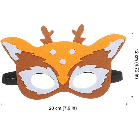 Máscara de Fantasia Animal para Crianças - Lembrancinha de Festa de Halloween na Floresta