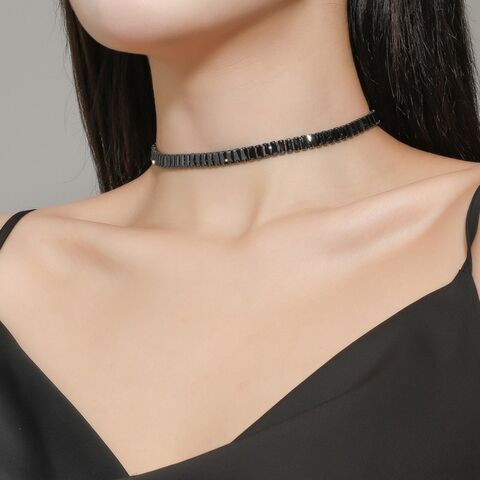 Collar de Clavícula Transfronterizo Europeo Americano de Lujo con Piedra, Personalidad Simple - Bisutería al por mayor