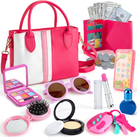 Ensemble de Maquillage Jouet pour Filles Princesse en Sac