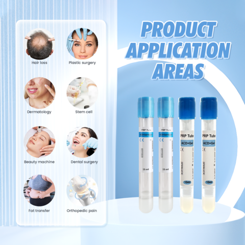 Tabung prp biotin gel acd steril medis 10ml 15ml dengan antikoagulan