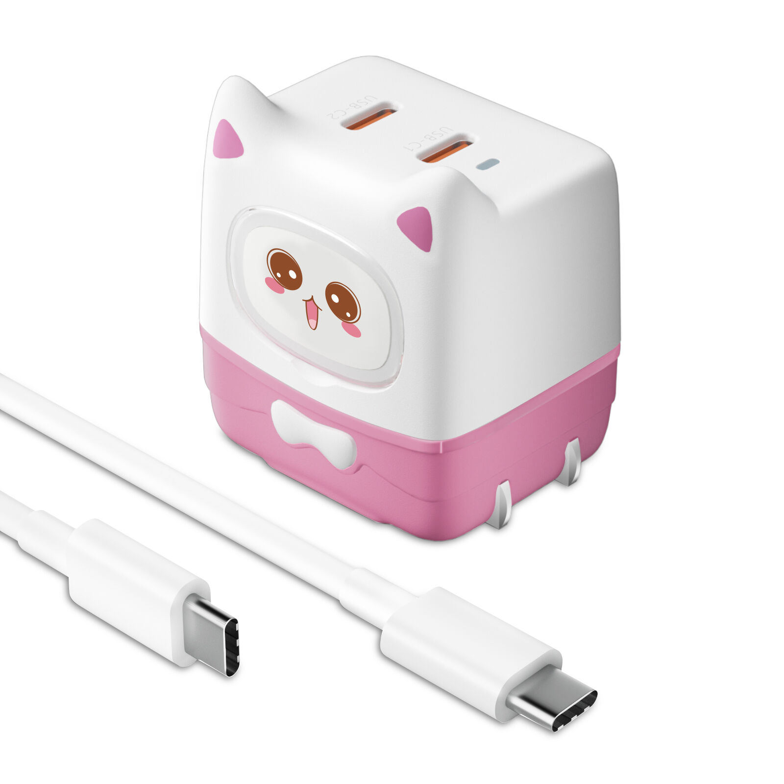 Patent Design Novelty Super Cute Pd Pps 40w Dual Type C Usb Gan Fast