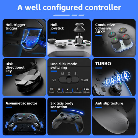 Manette de Jeu Mobile G6 GamePad Joystick à Effet Hall