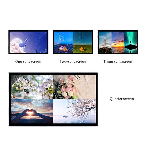 Layar LCD Ultra Tipis Dalam Ruangan, Pemasangan di Dinding, Android, Wifi, Pemasangan di Dinding, Kios Layar Sentuh Signage Digital LCD 4K untuk Menu