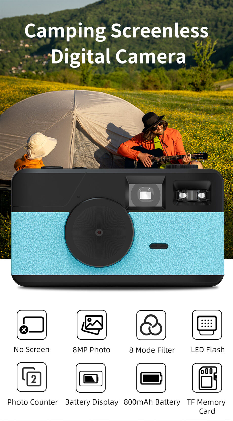 Buy China Wholesale Retro Screenless Digital Camera Screen-free 8 Mode ...