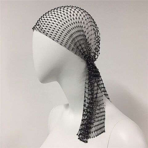 Novas Tendências Strass Stretch Sexy Recortes Moda Chapéu de Rede de Pesca