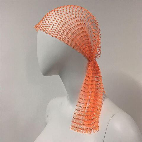 Novas Tendências Strass Stretch Sexy Recortes Moda Chapéu de Rede de Pesca