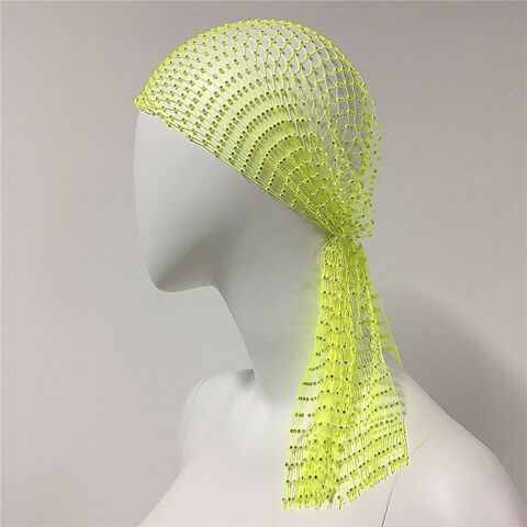 Novas Tendências Strass Stretch Sexy Recortes Moda Chapéu de Rede de Pesca