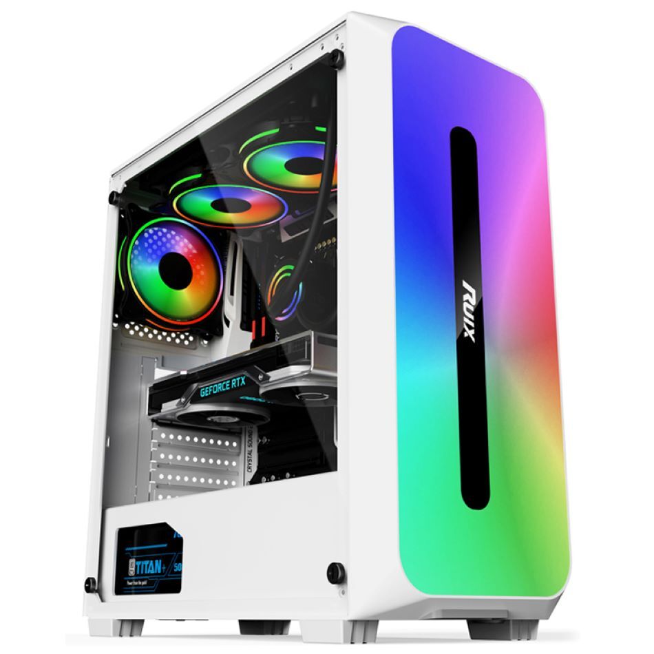 Ruix Cooling-3(white)wholesale Odm Oem Gaming Pc Case Rgb Light Front ...