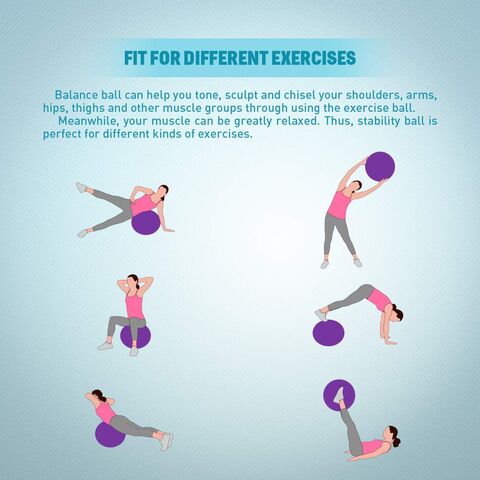 Ballon Suisse de Yoga et d'Équilibre pour Exercices de Fitness en Salle de Sport, Meilleures Ventes Amazon
